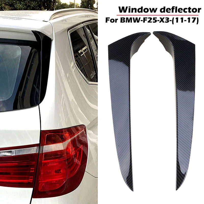 BMW X3 F25 Carbon Fiber Rear Window Spoiler Trim Cover (2011-2017)