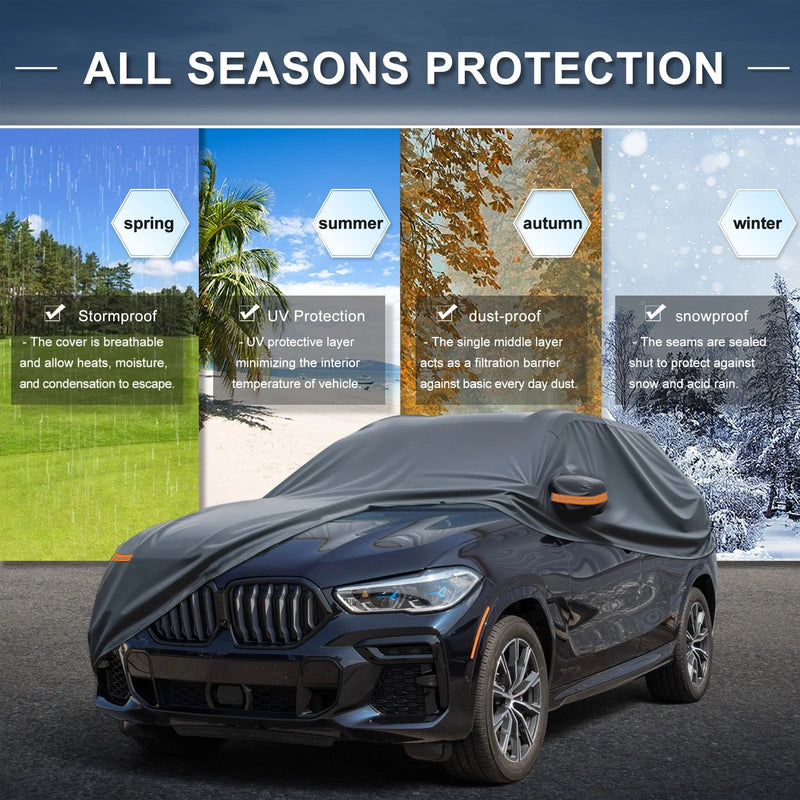 BMW X5 210D-PU Waterproof Car Cover with Driver Door Zipper
