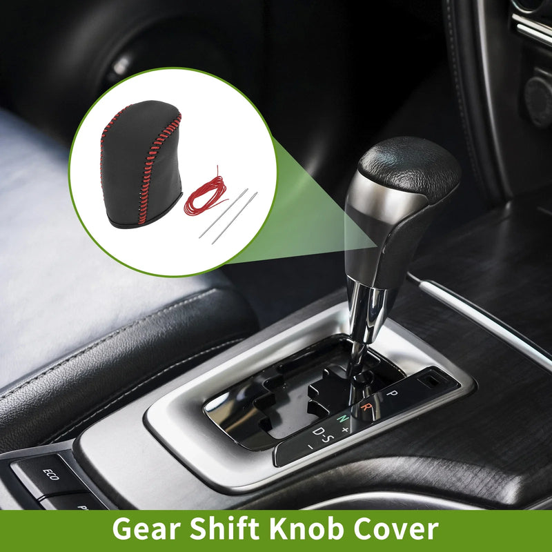 Dodge Journey 2011-2020 Red Faux Leather Car Gear Shift Knob Cover