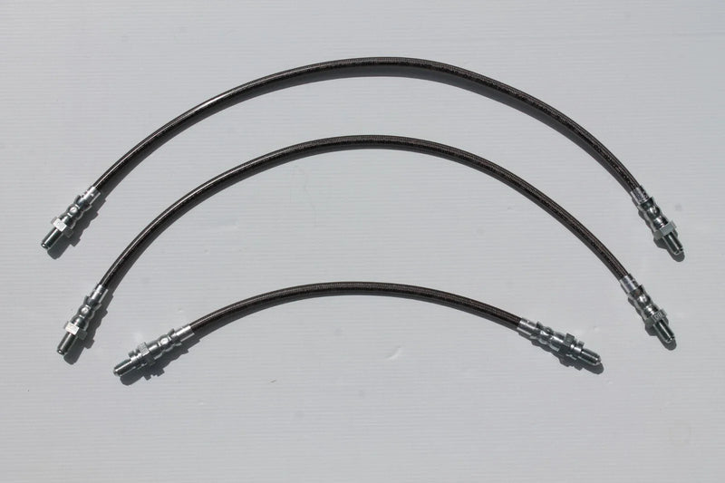Ford TD Cortina Braided Brake Hose Set (3)