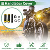 Motorcycle Black Gold Tone Square 7/8 22mm Hand Grips Cover Kit
