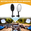 M8 Motorcycle M8 Rear View Mirrors 1 set Handlebar Mirrors Black Aluminum