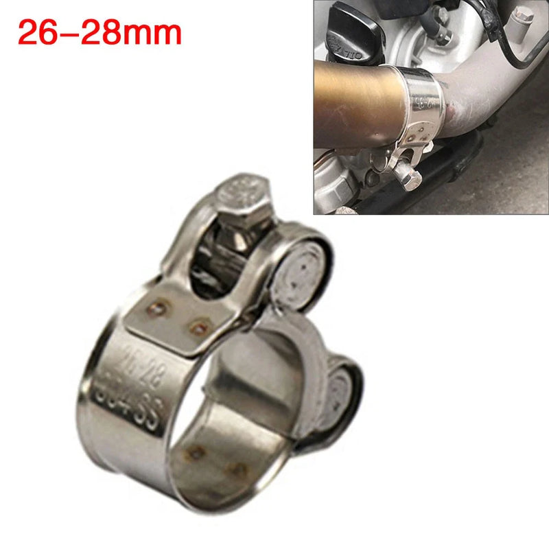Universal Models Stainless Steel 26-28mm Motorcycle Exhaust Muffler Pipe Clamp