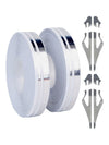 Car Stripe Stickers Silver Streamline Double Line Tape Decal Vinyl