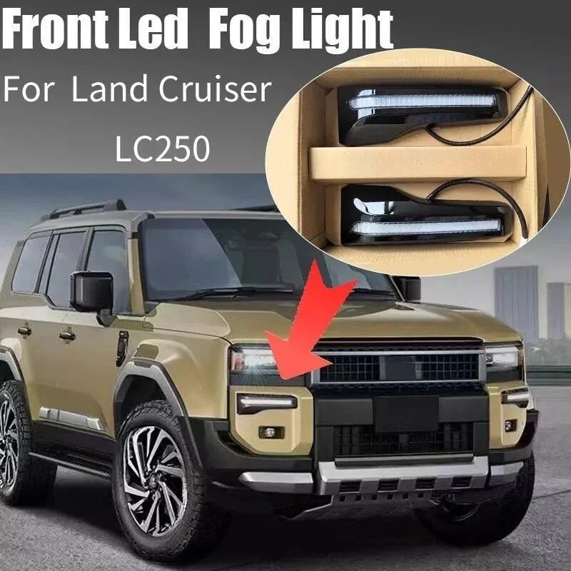 2024+ Toyota Prado Land Cruiser LC250 Front Fog Light Lamp Strip Trim 2 x