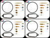 Honda CB400F 4 x Carburetor Repair Kit (1975-1977)