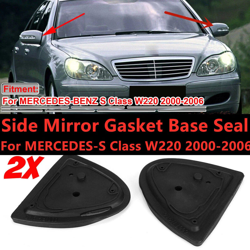 Mercedes W220 S350 S430 S500 S55 AMG 2 x / Door Side Mirror Gasket Seal
