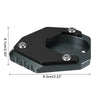 Kawasaki Black Silver Tone 1 Set Aluminum Alloy Kickstand Pad