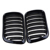BMW 3 Series E36 M3 Gloss Black Front Kidney Grilles Cover Trim (1997-1999)