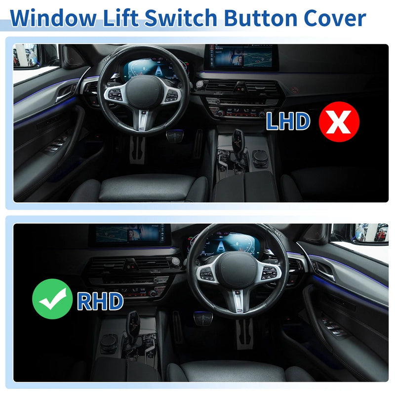BMW 5 Series 1 Set RHD Side Door Window Control Panel Cover