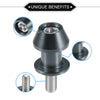 Motorbike 1 Pair Swingarm Spools 8mm CNC Swing Arm Sliders Titanium Tone