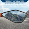 M8/M10 Motorcycle Rear View Mirrors Prismatic Shape Black Orange Aluminum Alloy