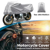 Make Model Motorcycle Cover Half Cover Waterproof 420D-PU Silver Tone