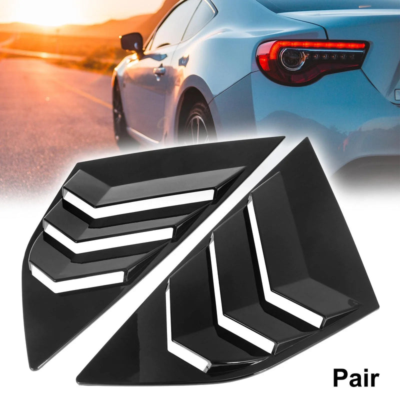 Ford Focus (2012-2018) Gloss Black Auto Rear Side Window Louvers Cover