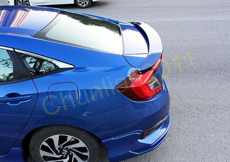 Honda Civic 2016-2021 4DR Sedan RS Blue Painted Spoiler Wing