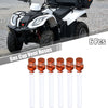 Motorcycle Gas Cap Vent Hose Tank Breather One Way 6pcs Clear Tube Orange