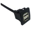 M Car Dashboard USB 2.0 Dual Male to Female Extension Cable