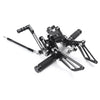 Suzuki GSXR1000 (00-04), GSXR600 / 750 (96-05) Black Rearsets Foot Pegs