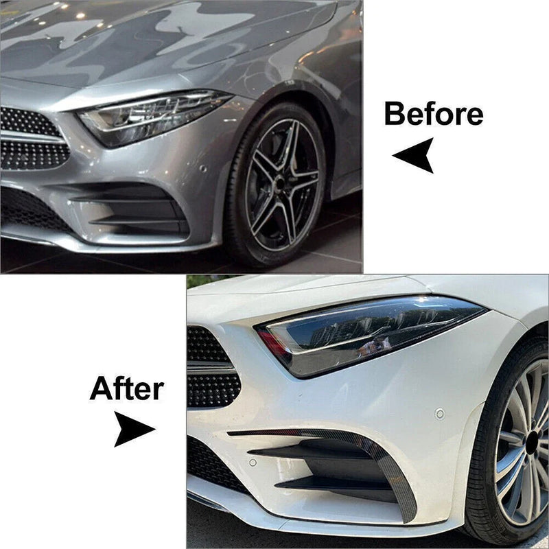Benz CLS-Class Glossy Black Front Bumper Lip Splitter (2018-2021)