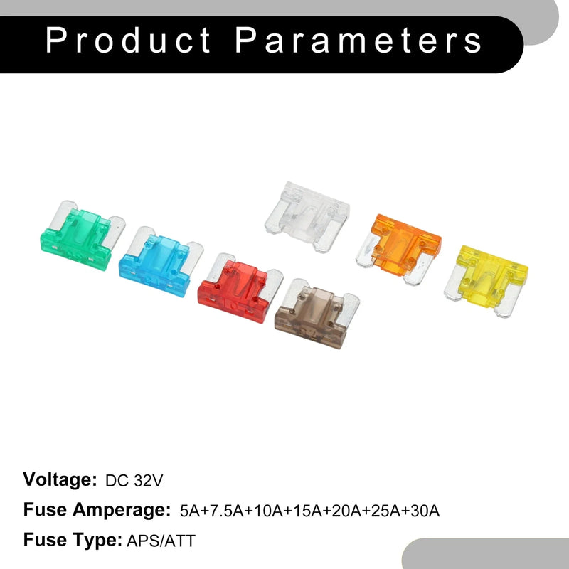 DC 32V Mini Fuse Tap Adapter 7 x 5A-30A Blade Style