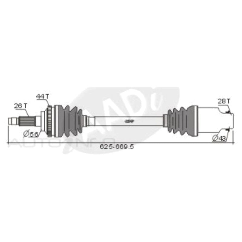 Ford Laser KJ RH CV Shaft (1994-1998)
