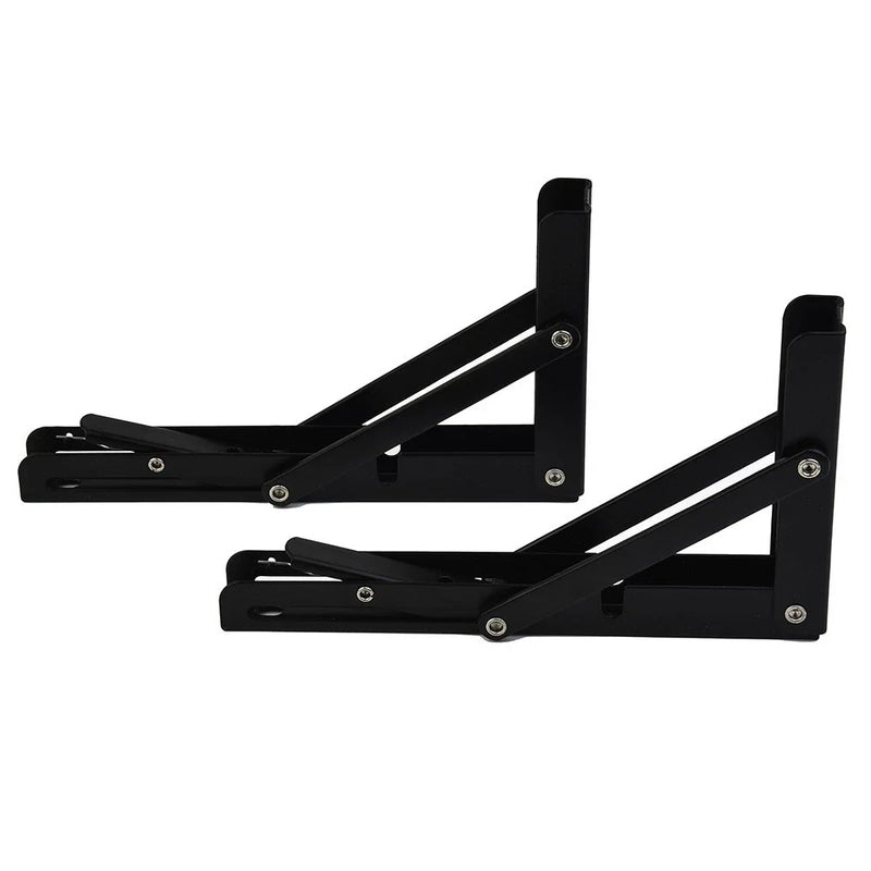 MOTORHOME Stainless Steel Black Campervan 2 x Finish Folding Bracket
