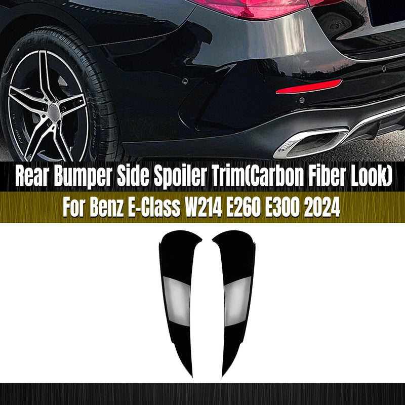 Benz E-Class W214 2 x Gloss Black Rear Side Spoiler Covers (2024)