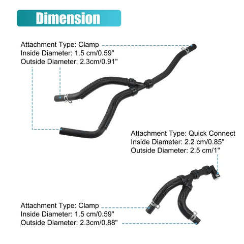 Chrysler / Dodge / Ram 626-315HP Heater Supply Return Hose