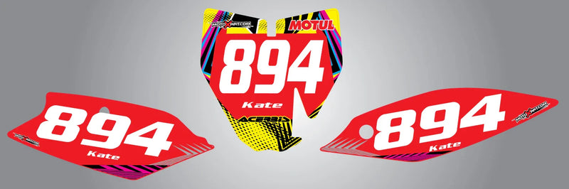 Husqvarna TC 85cc (2014-2017) Neon Style Custom Number Plate Graphics