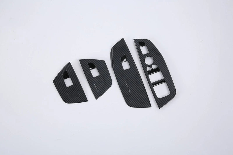 BMW X3 2018-2024 Carbon Fiber Window Lift Switch Cover Trim (4 x Pieces)