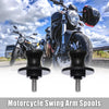 Motorcycle 2 x 6mm Metal Swing Arm Spool Rear Stand Black