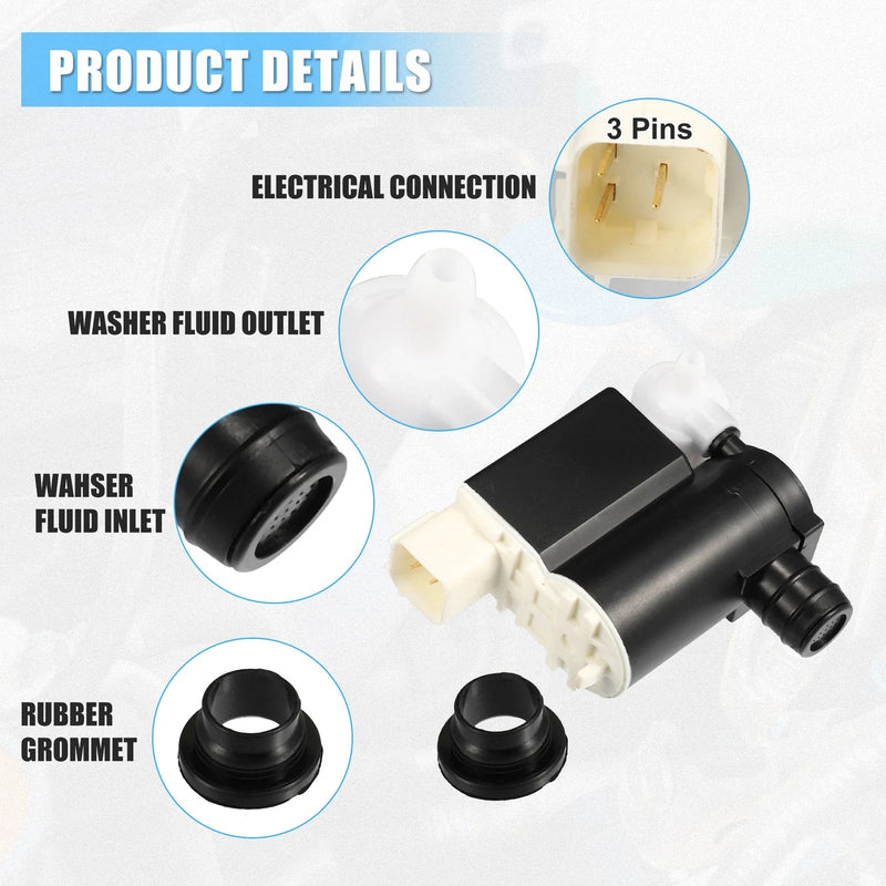 Hyundai Veloster Windshield Washer Motor Pump (2012-2017)