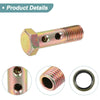 Motorcycle 2 x Bolt Screw / M12x1.5 45mm / 6 Hole Hollow with Washer