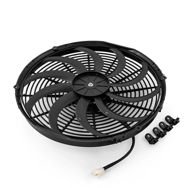 Cars 12V 16" Reversible 'S' Blade Electric Radiator Fan