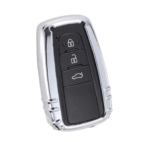 Toyota Camry CHR Prius RAV4 Silver TPU Car Key Remote Control Case Cover
