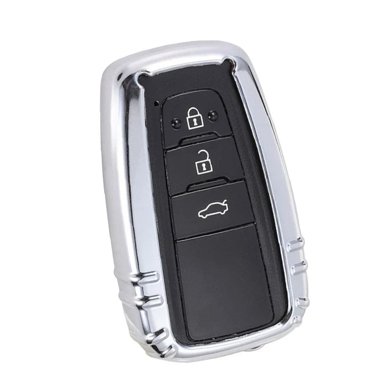 Toyota Camry CHR Prius RAV4 Silver TPU Car Key Remote Control Case Cover