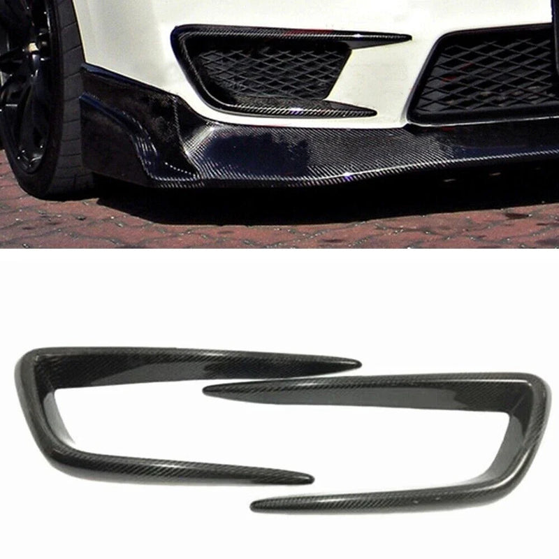 Honda Civic FD2 Carbon Fiber Front Bumper Air Vent Trim Cover (2006-2011)