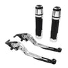 BMW S1000R S1000RR Silver Extendable Brake Clutch Levers Grip Set (2010-2023)