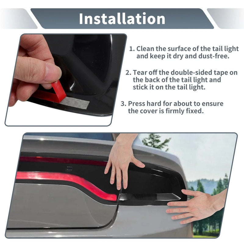 Dodge Charger 2015-2024 - Smoked Black ABS Guard Tail Light Cover