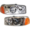 LH & RH Headlights For GMC Sierra 1500 2001-2006 Halogen