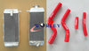 Yamaha YZF250 YZ250F Aluminum Radiator & Red Silicone Hose (2007-2009)