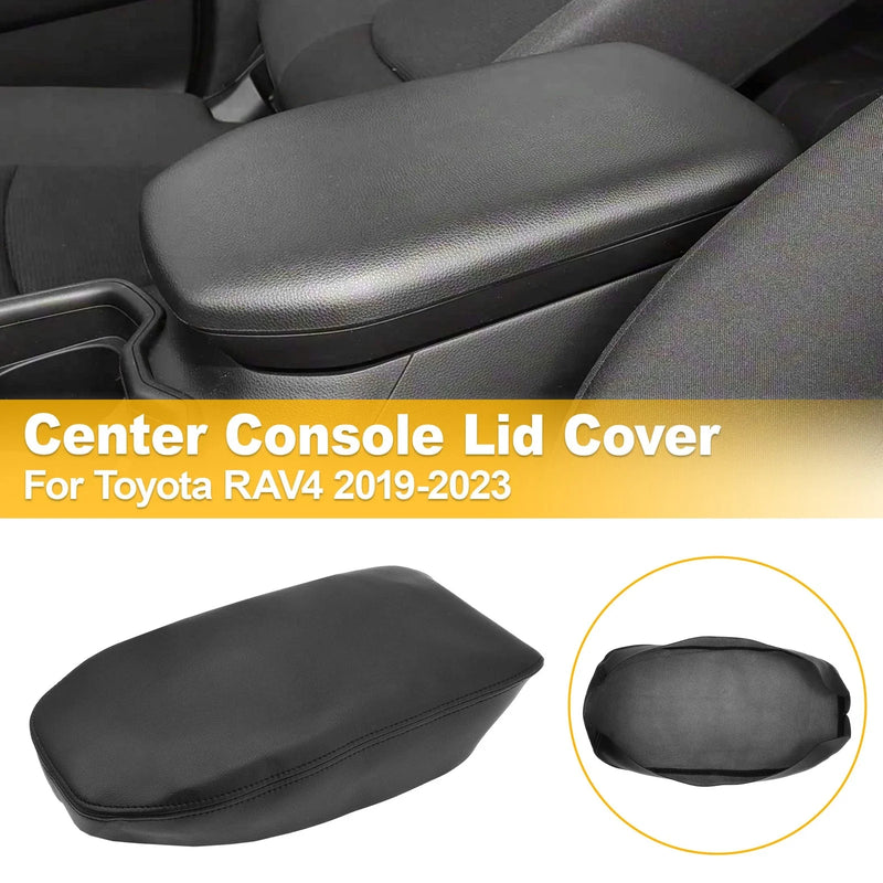 Toyota RAV4 Center Console Lid Armrest Cover Leather Trim Black (2019–2023)