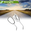 M10 Motorcycle M10 / 2 x Rear View Mirrors Oval Handlebar Chrome Silver Tone