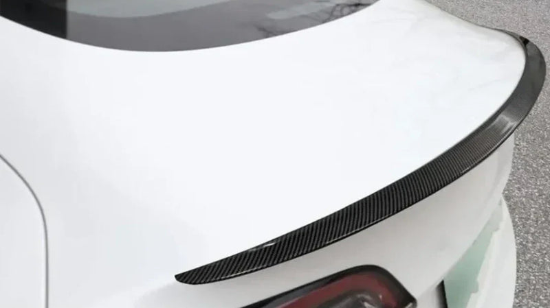 Tesla Model 3 Sedan 4DR Carbon Fiber Look Rear Boot Spoiler Wing (2017-2023)