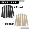 Honda CR-V (2007-2011) Black Carbon Fiber 6 x Car Pillar Window Trim Covers