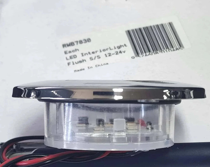 Boat / Marine / Caravan Flush Mount Stainless Steel LED Interior Light 12V