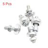 Car Motorcycle 5pcs Aluminum Alloy License Plate Bolt Screw Nuts