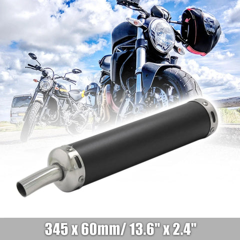 Motorcycle Exhaust Muffler System Tail Pipe 280mm x 60mm 22mm Inlet Dia