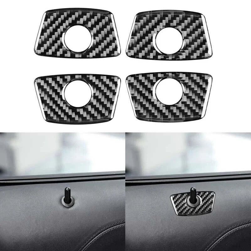 Ford Explorer 2013-2019 4pcs Carbon Fiber Door Lock Pin Cover Trim Fit