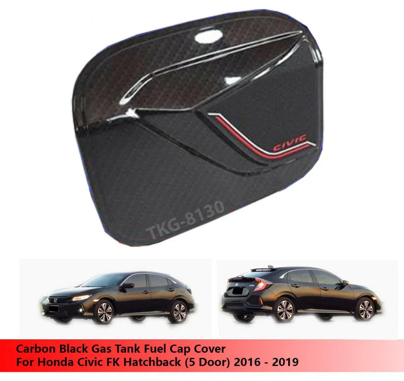 Honda Civic Hatchback Gas Tank Cap Cover Carbon Black (2016-2019)